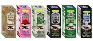 6x Bhimseni Surma White Black Mameera Neem Gulab Moti Kahl Eyeliner Free Ship - Picture 1 of 8