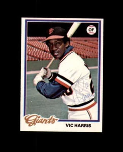 Vic Harris Signed Authentic 1978 Topps San Francisco Giants Autograph - Picture 1 of 2