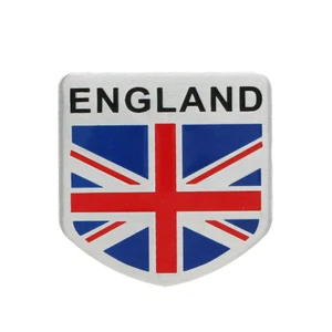 UK English British Flag Aluminium Car Sticker, Decal Emblem 5x5cm - Picture 1 of 1