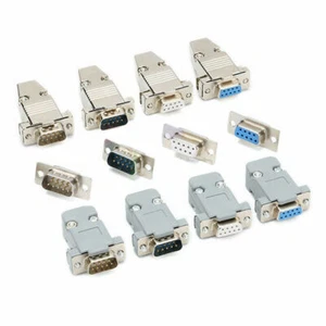 9 Pin Soldering Adapter Connecter Serial DB9 RS232 Male/Female Plug / Shell - Picture 1 of 12