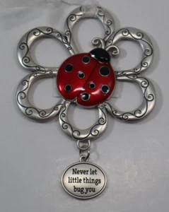 S1 Never let things bug you LOVING LITTLE COCCINELLE ORNAMENTO coccinella intero - Foto 1 di 3