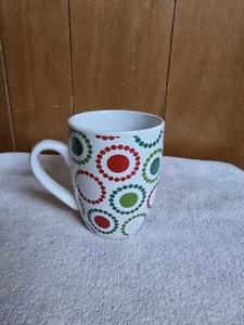 Red And Green Festive Ceramic Coffee Tea Cup Mug - Picture 1 of 8