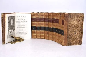 OPERE DI NICCOLO' MACHIAVELLI NUOVA EDIZIONE Tomo I-X. IN GENOVA 1798 Domenico - Foto 1 di 5