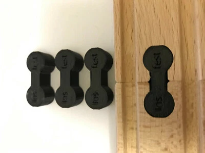 MARKENLOS 4x Holzschiene für Lidl Verbinder Adapter passend Spielzeug Eisenbahn Holzschien