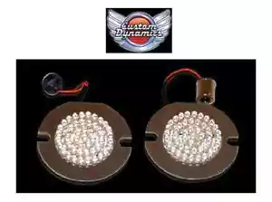 3" LED FLAT Style Turn Signal Inserts for Harley Davidson GEN-200-R-1156-T New - Picture 1 of 2