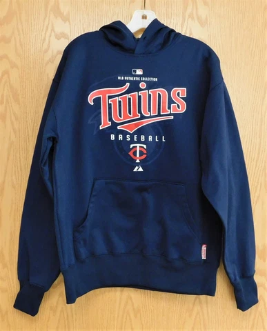 Minnesota Twins Hoodie Men's  Blue Majestic Therma Base Pullover Sweatshirt Sz M Cover