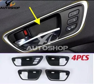 4Pcs Carbon Fiber Inner Door Handle Bowl Cover Trim For Acura TLX 2015-2022 - Picture 1 of 1