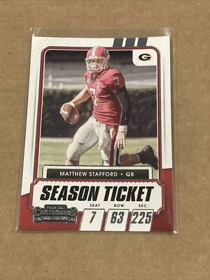 2021 Panini Contenders Draft Picks Matthew Stafford Georgia Rams Lions - Image 1 of 2
