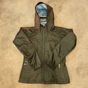 The North Face Soft Fleece Lined Hooded Ski Snowboard Jacket Brown Plaid L Faded - Bild 1 von 24