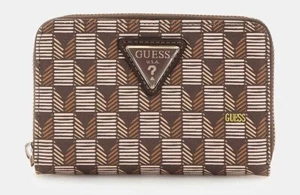 GUESS G Onda SLG Medium mit Reißverschluss Damen Geldbörse in Braun Multi - Bild 1 von 8