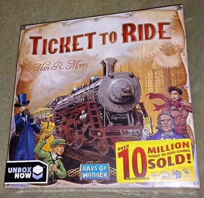 Ticket To Ride Board Game NEW/SEALED Days of Wonder Train Tickets Alan R. Moon - Image 1 of 4