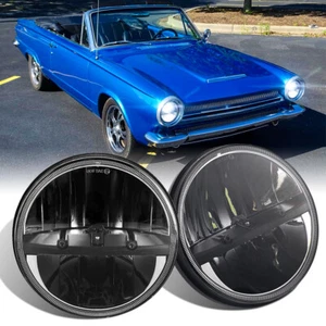 For Dodge W100 W200 W300 1974-80 7" Round Led Headlights High/Low Beam Lamp DOT - Bild 1 von 13