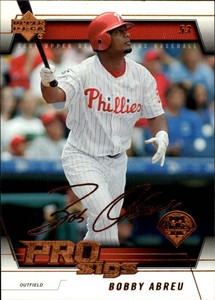 2005 Upper Deck Pro Sigs Philadelphia Phillies Baseball Card #67 Bobby Abreu