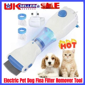 Electric Vacuum Head Nit Anti Lice Comb Brush Pet Dog Flea Filter Remover Tool - Picture 1 of 14