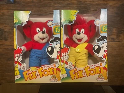 Rolf Kauka Fix und Foxi 1991 2 x Figur Plüsch Schmidt/Eia Popeia ovp Comicfigur - Bild 1 von 4