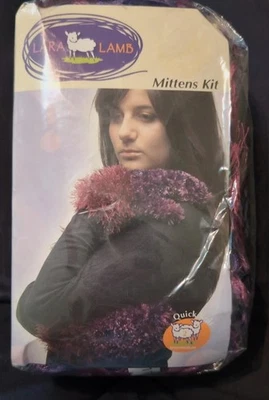 Lara Lamb Mittens Knitting Set Kit With Pattern And Wool  - Image 1 of 4