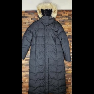 L.L. Bean Women's Ultrawarm Down Three Quarter Length Hooded Coat Black L Pet - Picture 1 of 15