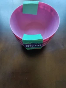 Disney Lilo & Stitch & Angel Pink Bowls 4 Pack BPA Free Brand New - Picture 1 of 10
