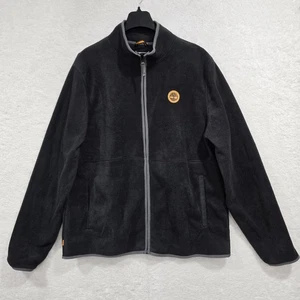 Timberland Men's Fleece Long Sleeve Full Zip Jacket Black Pockets Size XL - Picture 1 of 14