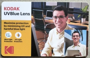 KODAK UVBlue Lens Business Card - Picture 1 of 2