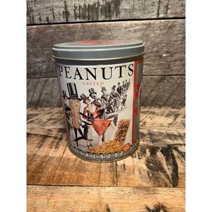 Vtg Planters Salted Peanuts Tin Container Kitchen Decor - Picture 1 of 10