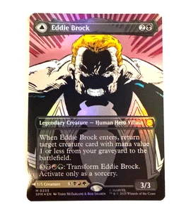 MTG Eddie Brock Borderless English Human Hero Villain Black 2025 Used F/S Japan - Picture 1 of 2