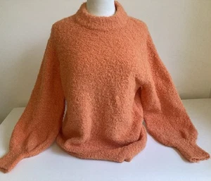 Rowie The Label Chunky Knit Jumper Orange Boucle XS/S Wool Alpaca Blend Boho - Picture 1 of 10
