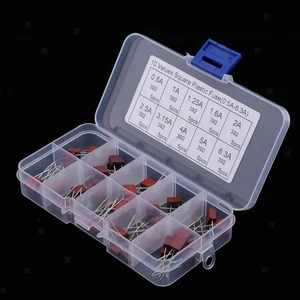50 stücke 0,5a-6,3amp 250 v 392 stil platz kunststoff-sicherungen für lcd tv - Picture 1 of 7