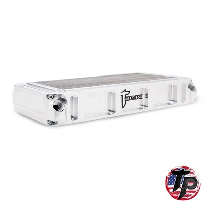 Intercooler aire-agua Billet de bajo perfil Tick 1500 hp para tomas Holley Ram Foto 1 de 4