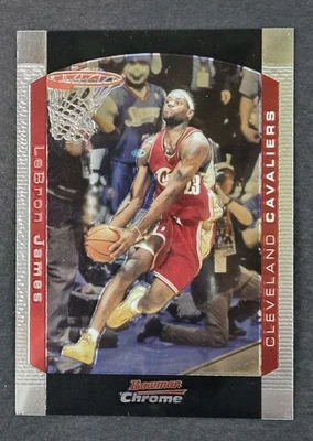 LeBron James 2004-05 Bowman Draft Picks & Prospects Chrome Card #23  Cavaliers  - Image 1 of 4