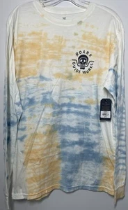 Roark The Chase Guideworks Long Sleeve T-Shirt Men’s M Light Blue Tie Dye RT1032 - Picture 1 of 13
