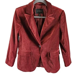 Banana Republic Damengröße 6P Samtblazer dunkel gewürzt Rumfarbe klassisch Geld - Bild 1 von 6