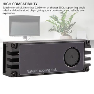 NVMe M.2 Heatsink Efficient Heat Dissipation NVMe M.2 SSD Cooler For Network - Photo 1/12