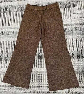 Pantalones acampanados vintage nanette lepore mujer talla 6 marrón patrón  Foto 1 de 4