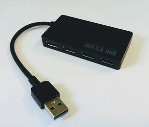 Super Speed 4 Port USB 3.0 Multi HUB Splitter Expansion PC Laptop Cable Adapter - Picture 1 of 5