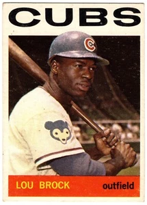 1964 TOPPS #29 LOU BROCK VINTAGE HALL OF FAME CUBS BASEBALL KARTE KEINE KNICKE - Bild 1 von 2