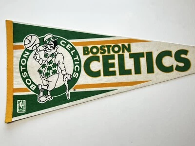 Boston Celtics NBA Vintage Circa 1980's 12 x 30 Licensed Pennant Full Size - Image 1 of 4