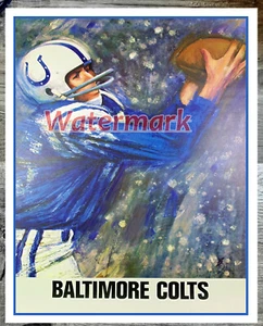 Vintage Baltimore Colts REPRINT Poster Color 16 X 20 Photo Picture - Picture 1 of 1