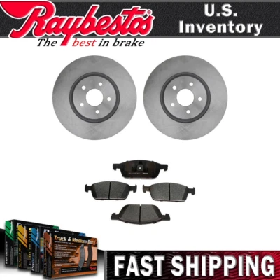 Rotores de freno delanteros y pastillas de freno de cerámica para Ford Transit Connect 2014-2018 Foto 1 de 4