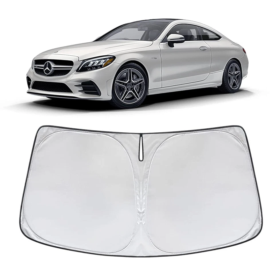 For Mercedes-Benz E200 E250 E300 E350 Car Windshield Sun Shade UV Block Cover - Image 1 of 4