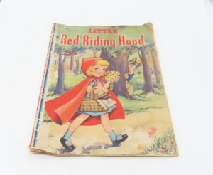 1941 Little Red Riding Hood Linen Finished Storybook Whitman & Mildred Wetmore - Picture 1 of 14