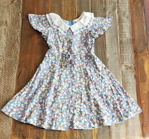 Vintage Girls Floral Dress Ruth Of Carolina Size 10 Made In USA Pastel Lace - Picture 1 of 11