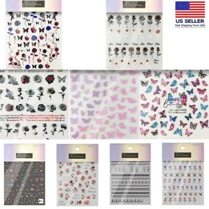 Fashion Nail Stickers Art Decal DIY Design Waterproof 3D High Quality Adhesive - Picture 1 of 30