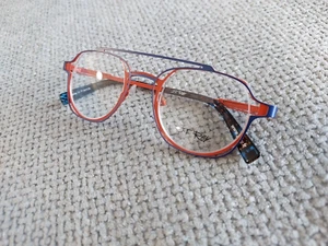 JF Rey Square Eyeglasses Frame Model JF2800 Color 2030 Orange & Blue 46-24 - Picture 1 of 5