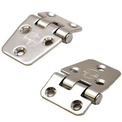 GEM Boat Top Mount Hinge 1175 | 2 1/4 Inch 14 Gauge Stainless (Set of 2) - Image 1 of 3