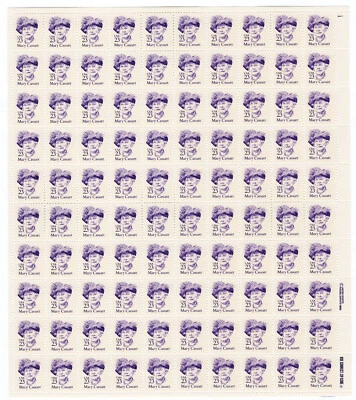 Scott #2181 Mary Cassatt Sheet of 100 Stamps - MNH P#1 UR #1 - Image 1 of 2