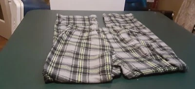 Chicos Pjs Pj Pantalones Pantalones Faded Glory Talla XXL 2XL 18 Cintura Elástica Negro Gris Foto 1 de 4