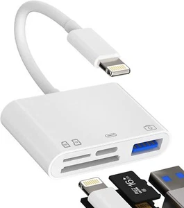 zoyuzan Camera Memory SD Card Reader Compatible for iPhone,Compatible White - Picture 1 of 7