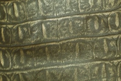 Flat Brown and Tan Croc print Discount Leather Hides ZA15 - Image 1 of 4