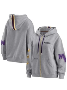 WEAR by Erin Andrews Heathered Gray Minnesota Vikings Womens Hoodie Size 2X - Picture 1 of 3